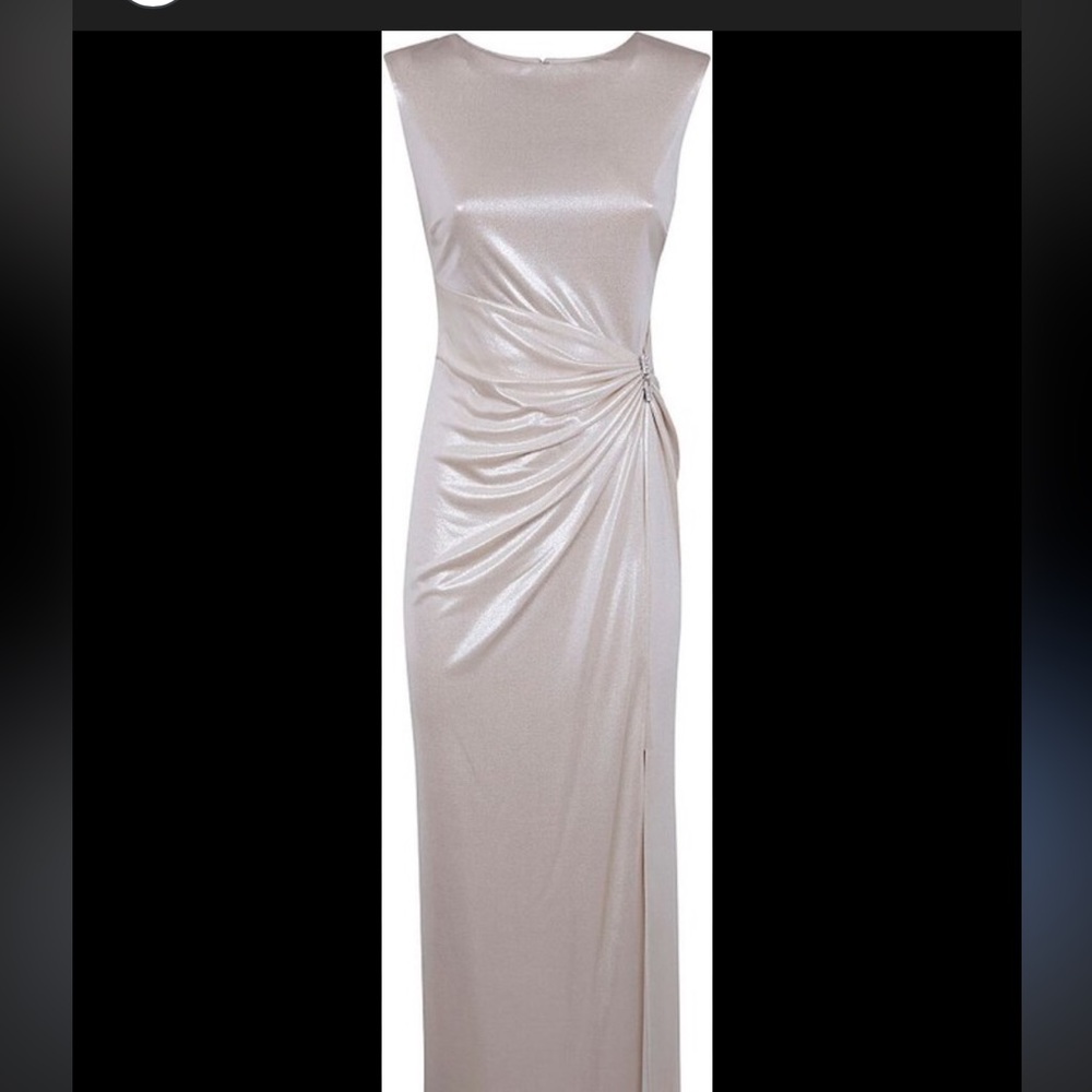 Lauren Ralph Lauren Shimmering Cream Maxi Dress